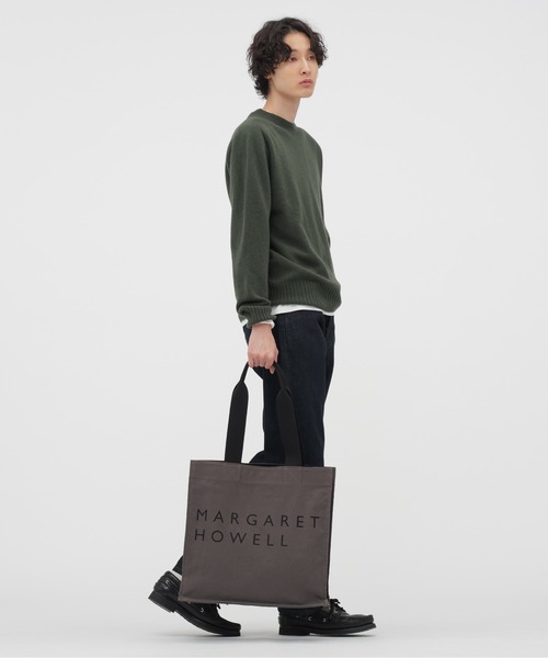 MARGARET HOWELL（マーガレットハウエル）の「DRY COTTON CANVAS（トートバッグ・メンズ・グレー系8/ベージュ系その他2・FREE）」の4枚目の写真