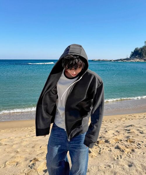 GAINSBORO(ゲインズボロ)の「2WAY シグネチャー1 フードジップアップ_ブラウン(パーカー・レディース・その他・S/M/L/XL)」の10枚目の写真
