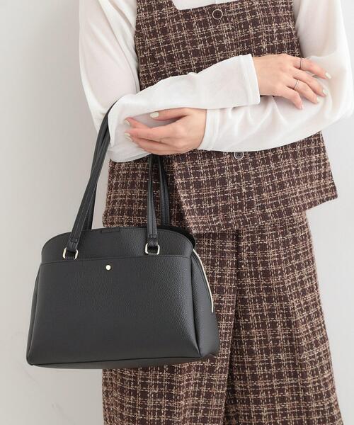 SHOO・LA・RUE（シューラルー）の「【軽量/2WAY】ロングハンドル ラウンドトートバッグ（トートバッグ・レディース・ベージュ/グレー/ブラック・00）」の2枚目の写真