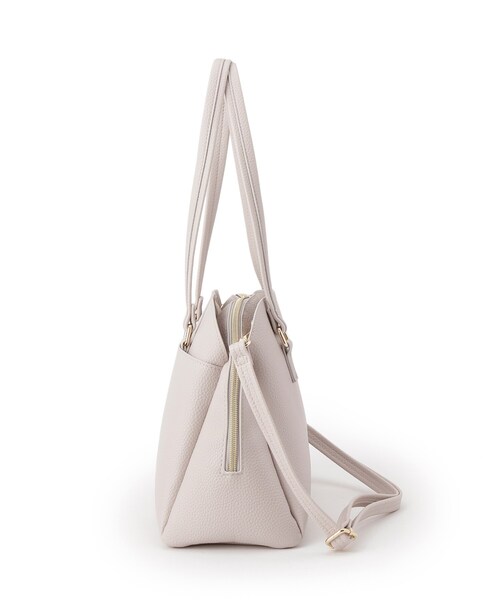 SHOO・LA・RUE（シューラルー）の「【軽量/2WAY】ロングハンドル ラウンドトートバッグ（トートバッグ・レディース・ベージュ/グレー/ブラック・00）」の15枚目の写真