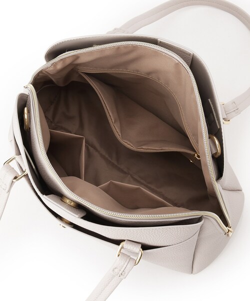 SHOO・LA・RUE（シューラルー）の「【軽量/2WAY】ロングハンドル ラウンドトートバッグ（トートバッグ・レディース・ベージュ/グレー/ブラック・00）」の11枚目の写真