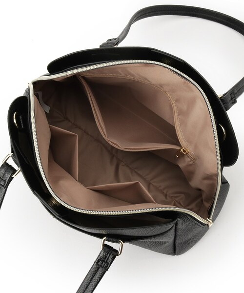 SHOO・LA・RUE（シューラルー）の「【軽量/2WAY】ロングハンドル ラウンドトートバッグ（トートバッグ・レディース・ベージュ/グレー/ブラック・00）」の10枚目の写真