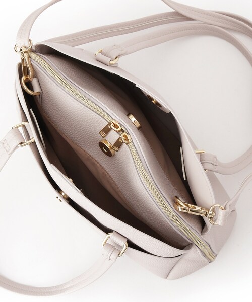 SHOO・LA・RUE（シューラルー）の「【軽量/2WAY】ロングハンドル ラウンドトートバッグ（トートバッグ・レディース・ベージュ/グレー/ブラック・00）」の7枚目の写真