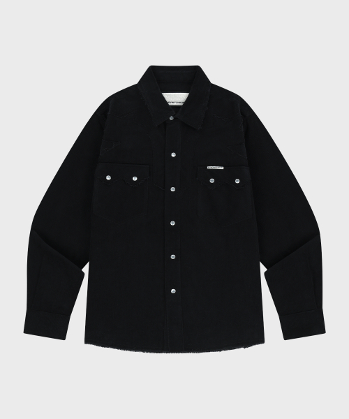 THEVINYLHOUSE(ザバイニルハウス)の「CORDUROY WESTERN SHIRTS BLACK(シャツ/ブラウス・メンズ・その他・S/M)」の1枚目の写真