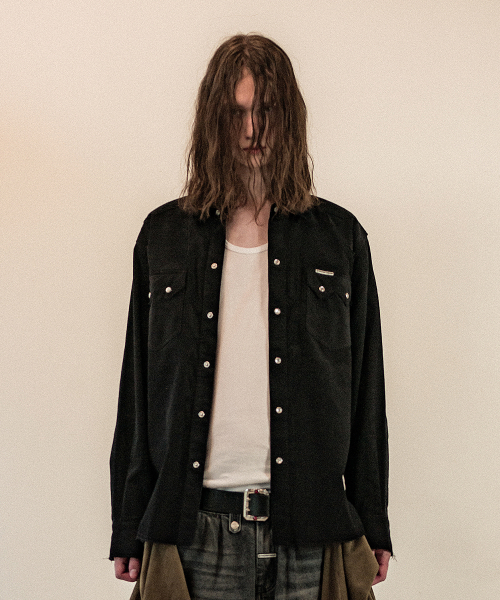 THEVINYLHOUSE(ザバイニルハウス)の「CORDUROY WESTERN SHIRTS BLACK(シャツ/ブラウス・メンズ・その他・S/M)」の3枚目の写真