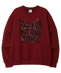 NOTHINGISBETTERTHANME（ナッシングイズベターザンミー）の「GEOMETRY LETTERING SWEATSHIRT_burgundy（スウェット）」