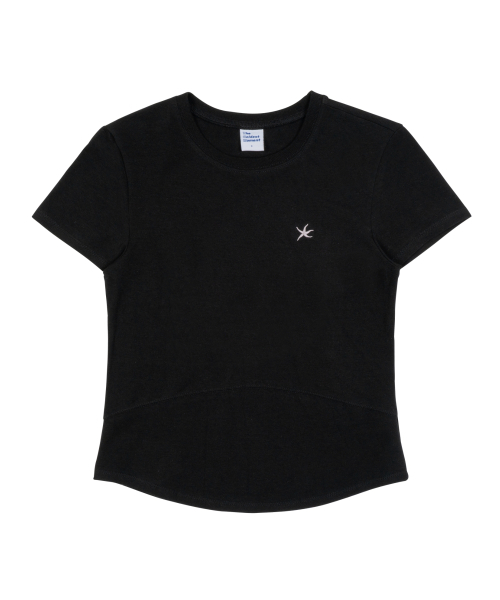 THECOLDESTMOMENT(ザコールデストモーメント)の「(w) TCM mini logo curved T (black)(Tシャツ/カットソー・レディース・その他・ONE SIZE)」の2枚目の写真
