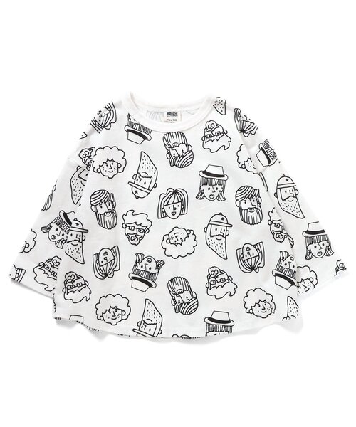 BREEZE（ブリーズ）の「ファニー総柄Tシャツ（Tシャツ/カットソー・キッズ・アイボリー/サックスブルー/イエロー・80/90/100/110/120/130）」の6枚目の写真