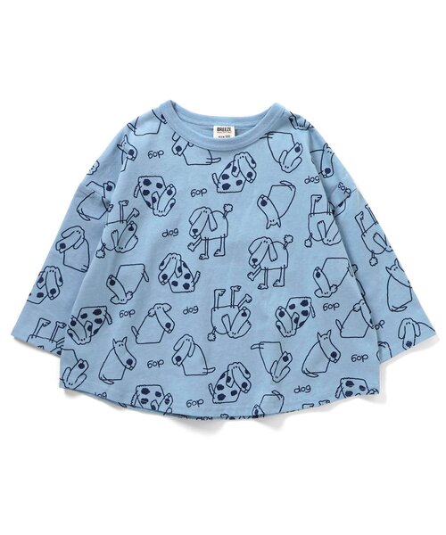 BREEZE（ブリーズ）の「ファニー総柄Tシャツ（Tシャツ/カットソー・キッズ・アイボリー/サックスブルー/イエロー・80/90/100/110/120/130）」の7枚目の写真