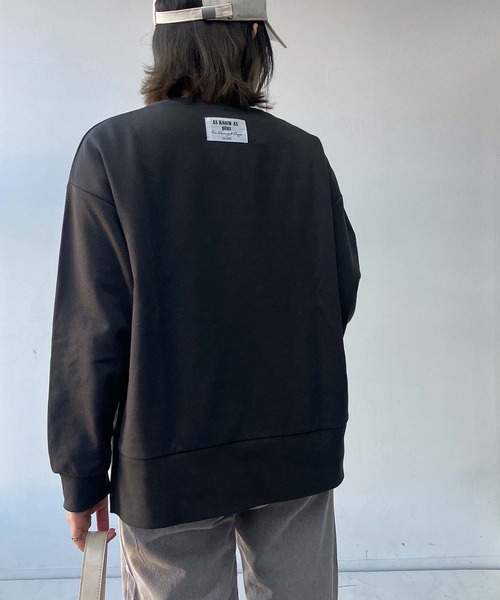 AS KNOW AS plus(アズノゥアズプラス)の「〇カレッジロゴ刺繍オーバーサイズスウェット【UNISEX ITEM】(スウェット・レディース・ダークグリーン/チャコールグレー/オフホワイト・FREE)」の19枚目の写真