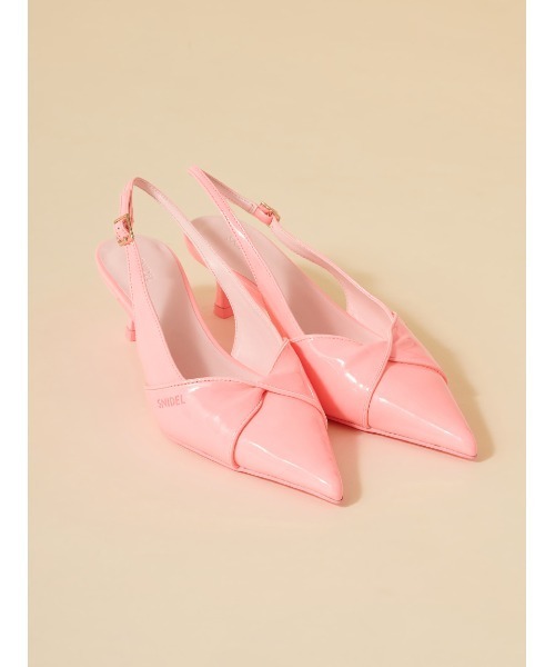 SNIDEL（スナイデル）の「ツイストリボンパンプス（パンプス・レディース・ブラック/ピンク/ブラウン/ドット/イエロー・L/M/S）」の5枚目の写真