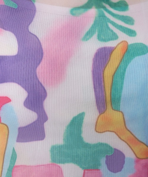 crossi(クロッシー)の「ニュアンス柄 チュールレース長袖カットソー(Tシャツ/カットソー・レディース・ピンク・F)」の3枚目の写真
