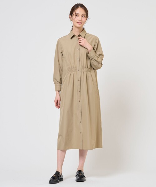J.PRESS（ジェイプレス）の「【WEB限定カラーあり】TC ライトタンブラー シャツワンピース（ワンピース・レディース・ベージュ系/ブラック系/グレー系・9/11）」の9枚目の写真