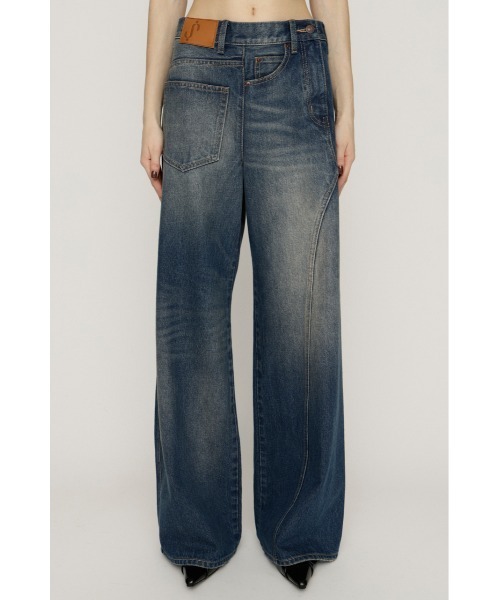 SLY(スライ)の「【2026SS新作】BACK TO FRONT DENIM PT バックトゥフロントデニムパンツ 冬服 春服(デニムパンツ・レディース・ブルー・2/1/0)」の4枚目の写真