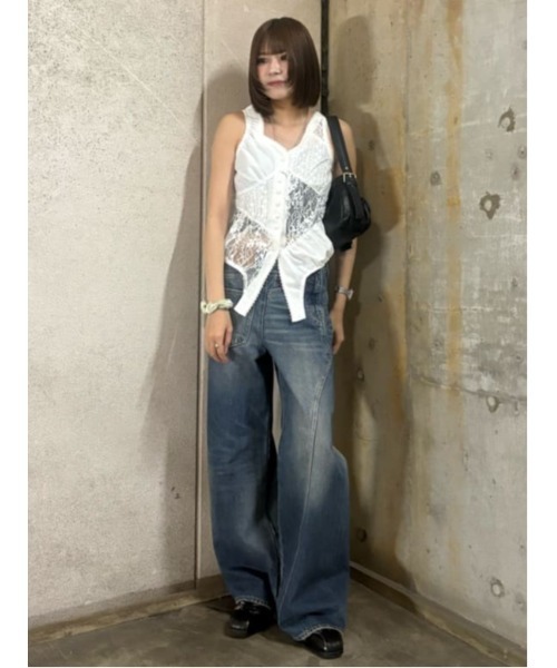 SLY（スライ）の「【2026SS新作】BACK TO FRONT DENIM PT バックトゥフロントデニムパンツ 冬服 春服（デニムパンツ・レディース・ブルー・2/1/0）」の17枚目の写真