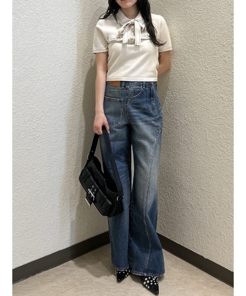 SLY（スライ）の「【2026SS新作】BACK TO FRONT DENIM PT バックトゥフロントデニムパンツ 冬服 春服（デニムパンツ・レディース・ブルー・2/1/0）」の16枚目の写真