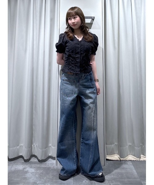 SLY（スライ）の「【2026SS新作】BACK TO FRONT DENIM PT バックトゥフロントデニムパンツ 冬服 春服（デニムパンツ・レディース・ブルー・2/1/0）」の10枚目の写真