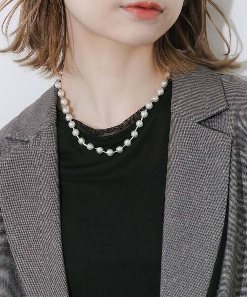 SMELLY（スメリー）の「パールビーズネックレス（ネックレス・レディース・シルバー系その他・-）」の2枚目の写真