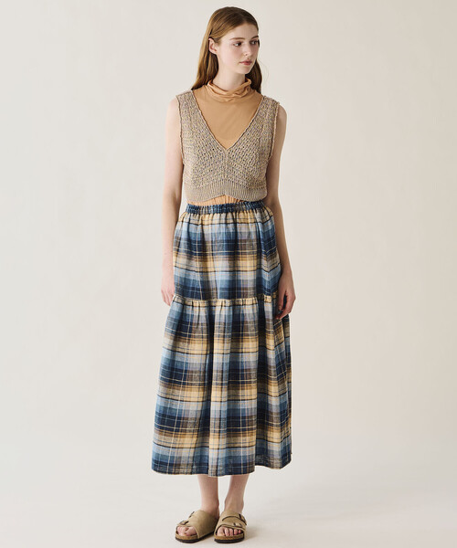 O'NEIL of DUBLIN(オニールオブダブリン)の「O'NEIL OF DUBLIN | ティアードスカート CHECK WOMEN(スカート・レディース・ブルー系その他5/ブルー系その他/ブルー系その他6・8)」の7枚目の写真