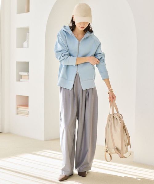 BARNYARDSTORM（バンヤードストーム）の「BARNYARDSTORM / NEW Wフェイスパーカー【WEB限定カラー・WEB限定サイズL】（パーカー・レディース・サックスブルー/グレー/ホワイト/ベージュ/オートミール・S/M/L）」の9枚目の写真