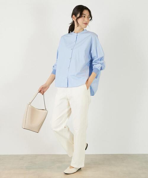 MELROSE claire(メルローズ クレール)の「《定番》TCツイルストレッチストレートパンツ(一部WEB限定サイズ)(その他パンツ・レディース・カーキ/アイボリー/ベージュ/ブラック・2/5/3/4)」の22枚目の写真