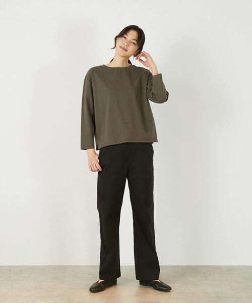 MELROSE claire(メルローズ クレール)の「《定番》TCツイルストレッチストレートパンツ(一部WEB限定サイズ)(その他パンツ・レディース・カーキ/アイボリー/ベージュ/ブラック・2/5/3/4)」の14枚目の写真