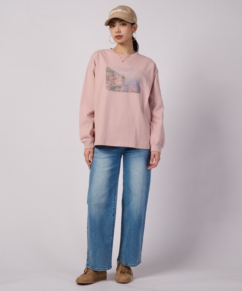 Eddie Bauer(エディーバウアー)の「アソート グラフィック 長袖Tシャツ(Tシャツ/カットソー・レディース・アイボリー/ライトブルー/スモークピンク/ブラック・XL/L/M/S)」の13枚目の写真