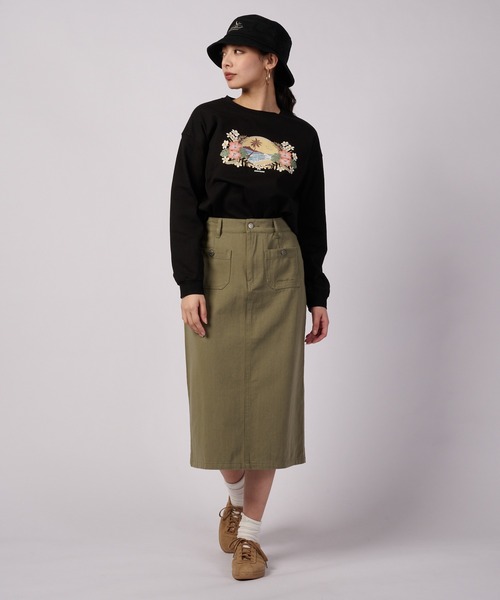 Eddie Bauer(エディーバウアー)の「アソート グラフィック 長袖Tシャツ(Tシャツ/カットソー・レディース・アイボリー/ライトブルー/スモークピンク/ブラック・XL/L/M/S)」の11枚目の写真