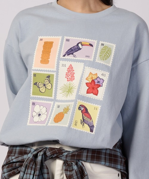 Eddie Bauer(エディーバウアー)の「アソート グラフィック 長袖Tシャツ(Tシャツ/カットソー・レディース・アイボリー/ライトブルー/スモークピンク/ブラック・XL/L/M/S)」の22枚目の写真