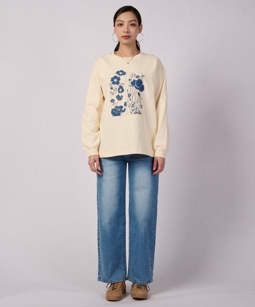 Eddie Bauer(エディーバウアー)の「アソート グラフィック 長袖Tシャツ(Tシャツ/カットソー・レディース・アイボリー/ライトブルー/スモークピンク/ブラック・XL/L/M/S)」の9枚目の写真