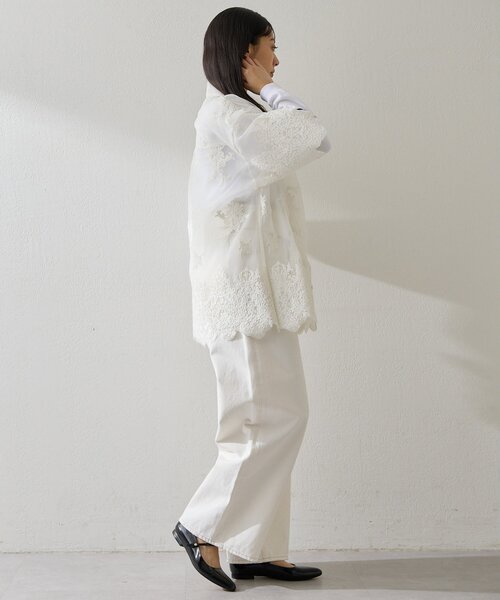 Whim Gazette(ウィムガゼット)の「ハイウエストデニムパンツ(デニムパンツ・レディース・ブルー/オフホワイト・38/36)」の10枚目の写真