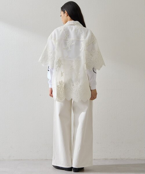 Whim Gazette(ウィムガゼット)の「ハイウエストデニムパンツ(デニムパンツ・レディース・ブルー/オフホワイト・38/36)」の9枚目の写真