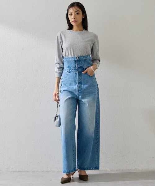 Whim Gazette(ウィムガゼット)の「ハイウエストデニムパンツ(デニムパンツ・レディース・ブルー/オフホワイト・38/36)」の15枚目の写真