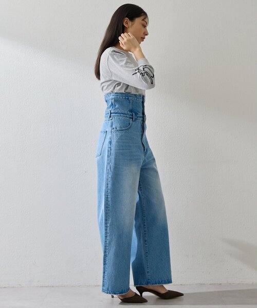 Whim Gazette(ウィムガゼット)の「ハイウエストデニムパンツ(デニムパンツ・レディース・ブルー/オフホワイト・38/36)」の20枚目の写真