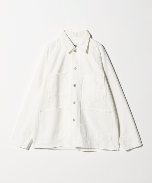 California General Store（California General Store）の「＜CGS.＞オーガニックコットン デニム カバーオール ジャケット（セットアップ・メンズ・ホワイト/ロイヤルブルー・S/M/L）」の3枚目の写真