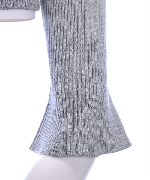 clear（クリア）の「シアーリボンワンショルニットトップス[大人 フェミニン 上品]≪新作≫（ニット/セーター・レディース・グリーン/グレー/ブラック/アイボリー・F）」の21枚目の写真