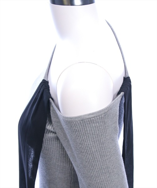 clear（クリア）の「シアーリボンワンショルニットトップス[大人 フェミニン 上品]≪新作≫（ニット/セーター・レディース・グリーン/グレー/ブラック/アイボリー・F）」の22枚目の写真