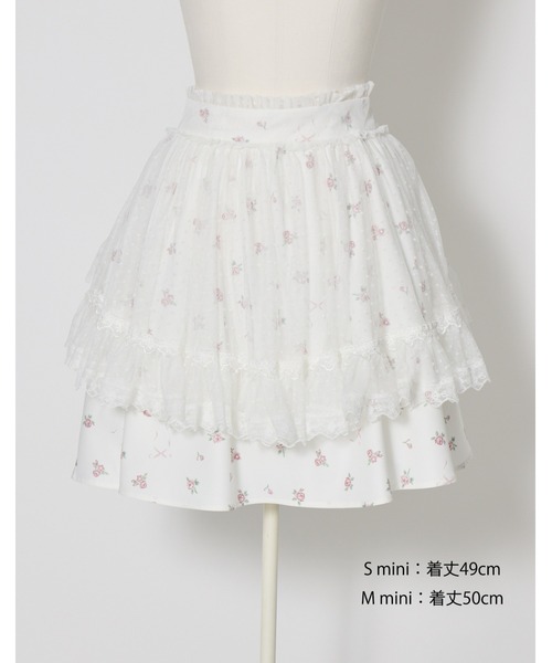 mellfy memory(メルフィーメモリー)の「Love to doll baby rose skirt(スカート・レディース・ピンク/ホワイト・Mサイズ/mini/Sサイズ/long/Sサイズ/mini/Mサイズ/long)」の6枚目の写真