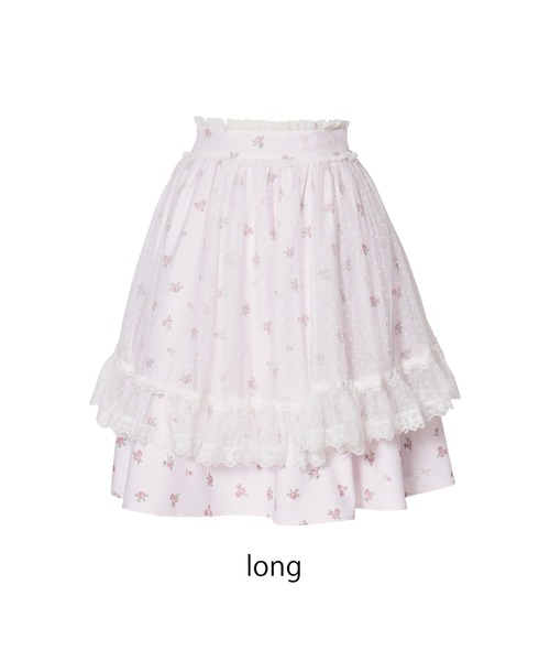 mellfy memory(メルフィーメモリー)の「Love to doll baby rose skirt(スカート・レディース・ピンク/ホワイト・Mサイズ/mini/Sサイズ/long/Sサイズ/mini/Mサイズ/long)」の5枚目の写真