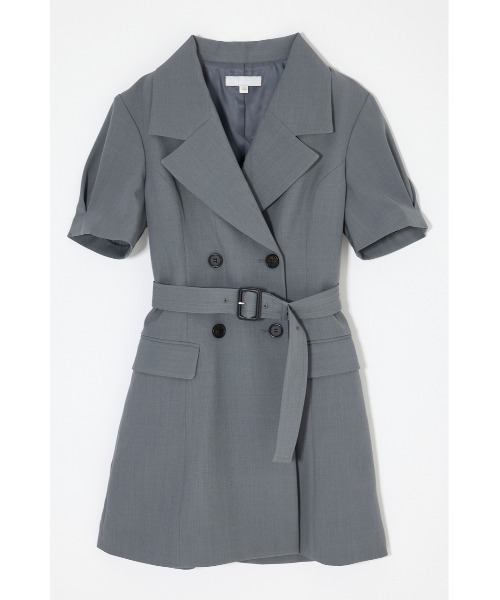 MOUSSY(マウジー)の「【26年SS新作】TRENCH ミニドレス(ワンピース・レディース・グレー/ネイビー/ブラウン・1/2)」の2枚目の写真