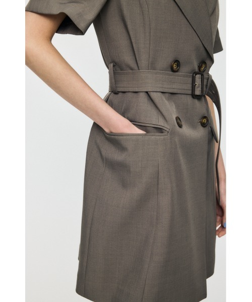 MOUSSY(マウジー)の「【26年SS新作】TRENCH ミニドレス(ワンピース・レディース・グレー/ネイビー/ブラウン・1/2)」の15枚目の写真