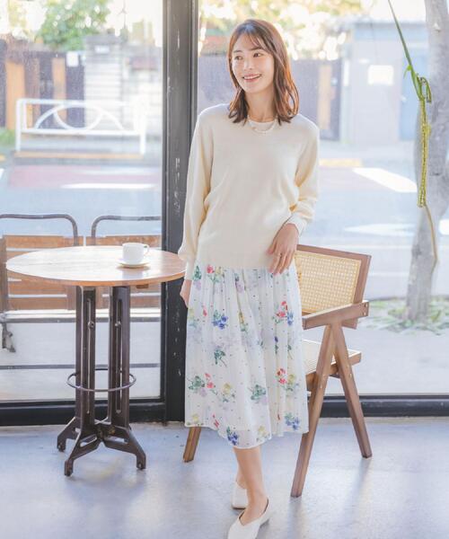 ITS'DEMO（イッツデモ）の「【洗濯機OK】花粉防止Vネックニット（ニット/セーター・レディース・ライトイエロー系/ピンク/ピンク系/オフホワイト/ブルー・00）」の8枚目の写真