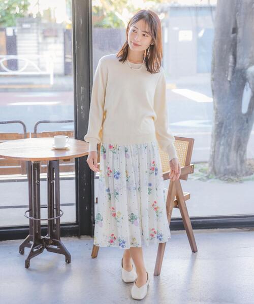 ITS'DEMO（イッツデモ）の「【洗濯機OK】花粉防止Vネックニット（ニット/セーター・レディース・ライトイエロー系/ピンク/ピンク系/オフホワイト/ブルー・00）」の9枚目の写真