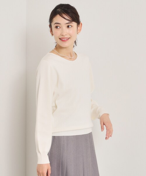 ITS'DEMO（イッツデモ）の「【洗濯機OK】花粉防止Vネックニット（ニット/セーター・レディース・ライトイエロー系/ピンク/ピンク系/オフホワイト/ブルー・00）」の10枚目の写真