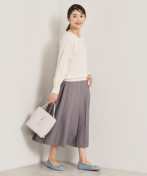 ITS'DEMO（イッツデモ）の「【洗濯機OK】花粉防止Vネックニット（ニット/セーター・レディース・ライトイエロー系/ピンク/ピンク系/オフホワイト/ブルー・00）」の11枚目の写真