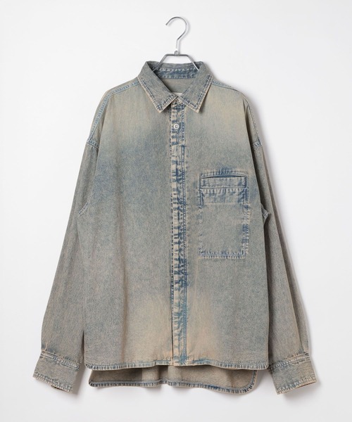 HEREIAM(ヘレイアム)の「【HEREIAM MEN】ユニセックス/MID DENIM シャツ(シャツ/ブラウス・メンズ・ブラック/ブルー系・LARGE/MEDIUM)」の13枚目の写真