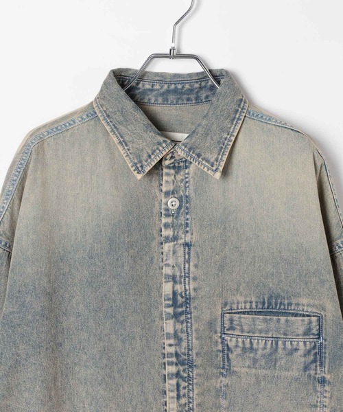 HEREIAM(ヘレイアム)の「【HEREIAM MEN】ユニセックス/MID DENIM シャツ(シャツ/ブラウス・メンズ・ブラック/ブルー系・LARGE/MEDIUM)」の15枚目の写真