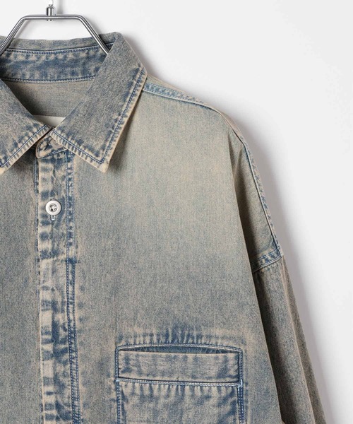 HEREIAM(ヘレイアム)の「【HEREIAM MEN】ユニセックス/MID DENIM シャツ(シャツ/ブラウス・メンズ・ブラック/ブルー系・LARGE/MEDIUM)」の16枚目の写真