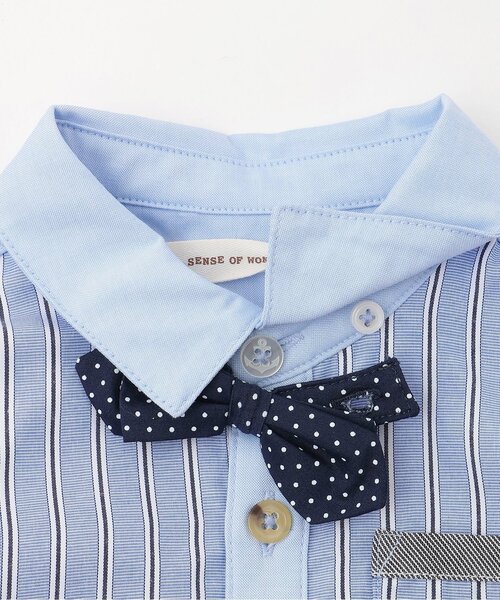 sense of wonder（センスオブワンダー）の「蝶ネクタイつきシャツ（シャツ/ブラウス・キッズ・オフホワイト/ブルー・90cm/130cm/120cm/110cm/100cm）」の9枚目の写真