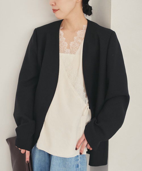 plage（プラージュ）の「《追加》solstiss frenchlace ジレ 2（その他トップス・レディース・ブラック/ホワイト・FREE）」の8枚目の写真